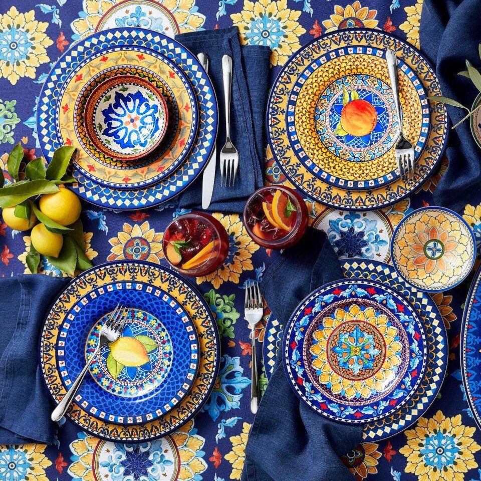 Sicily Outdoor Melamine Salad Plates, Mixed Williams Sonoma AU